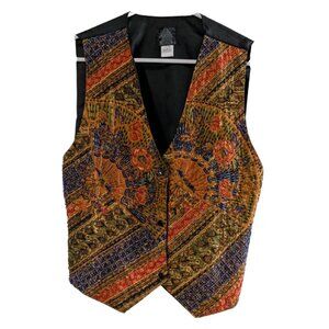 Tan-Chho by Krishma Overseas Boho Vintage Beaded Vest, One Size, Adjustable